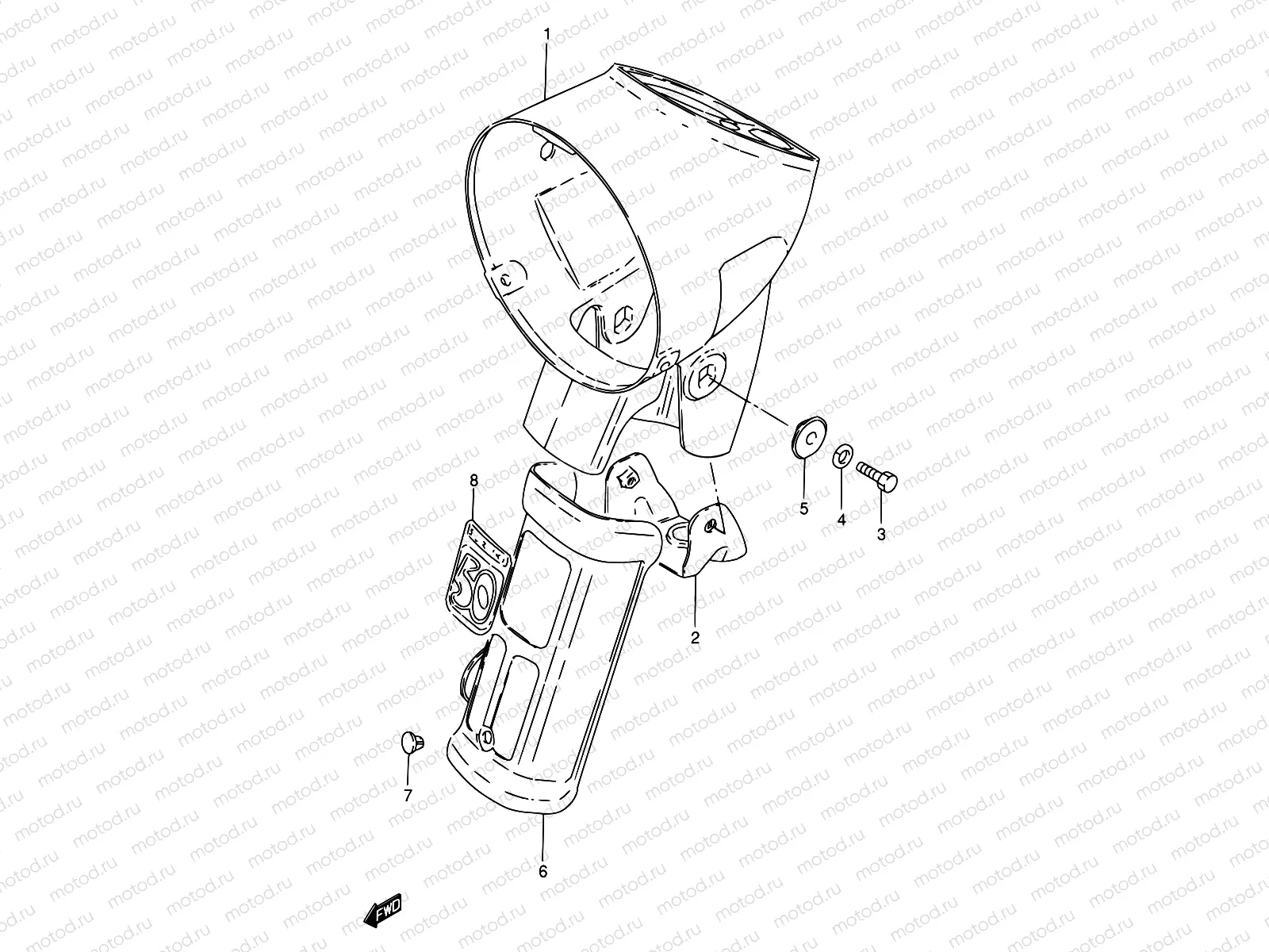 43 - HEADLAMP HOUSING (E16)