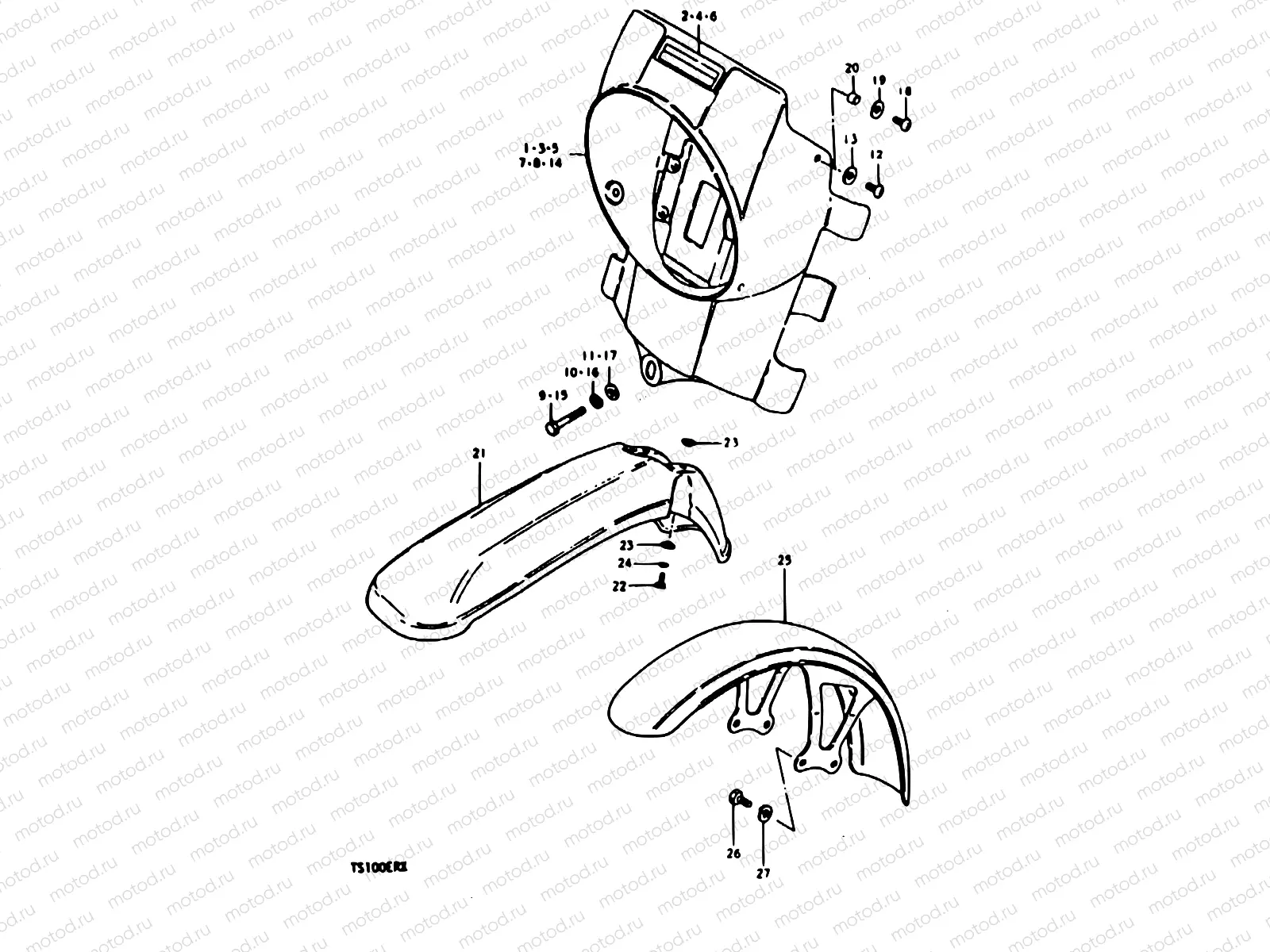 43 - HEADLAMP HOUSING - FRONT FENDER