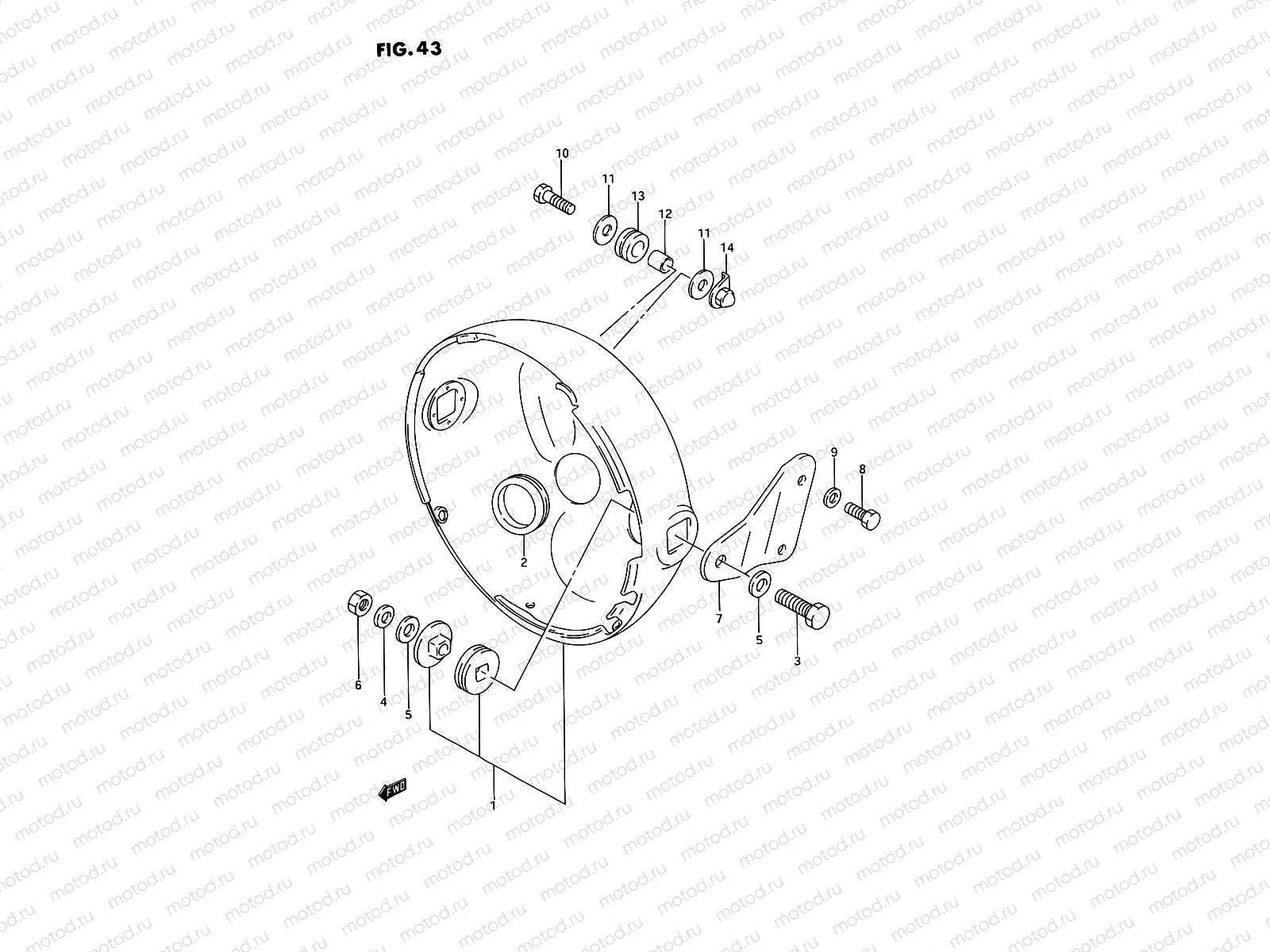 43 - HEADLAMP HOUSING (MODEL M/N/P)