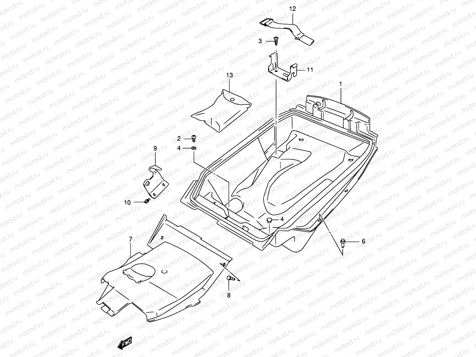43 - HELMET BOX (MODEL X/Y)