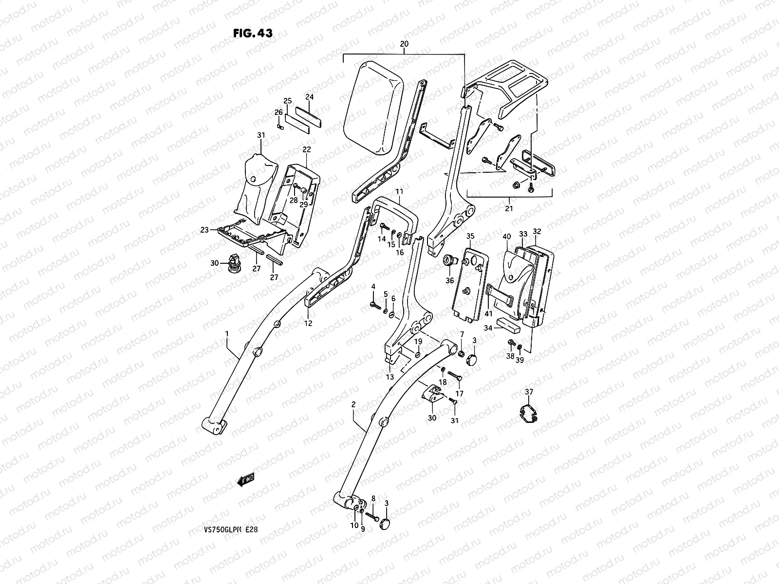 43 - PILLION RIDER HANDLE
