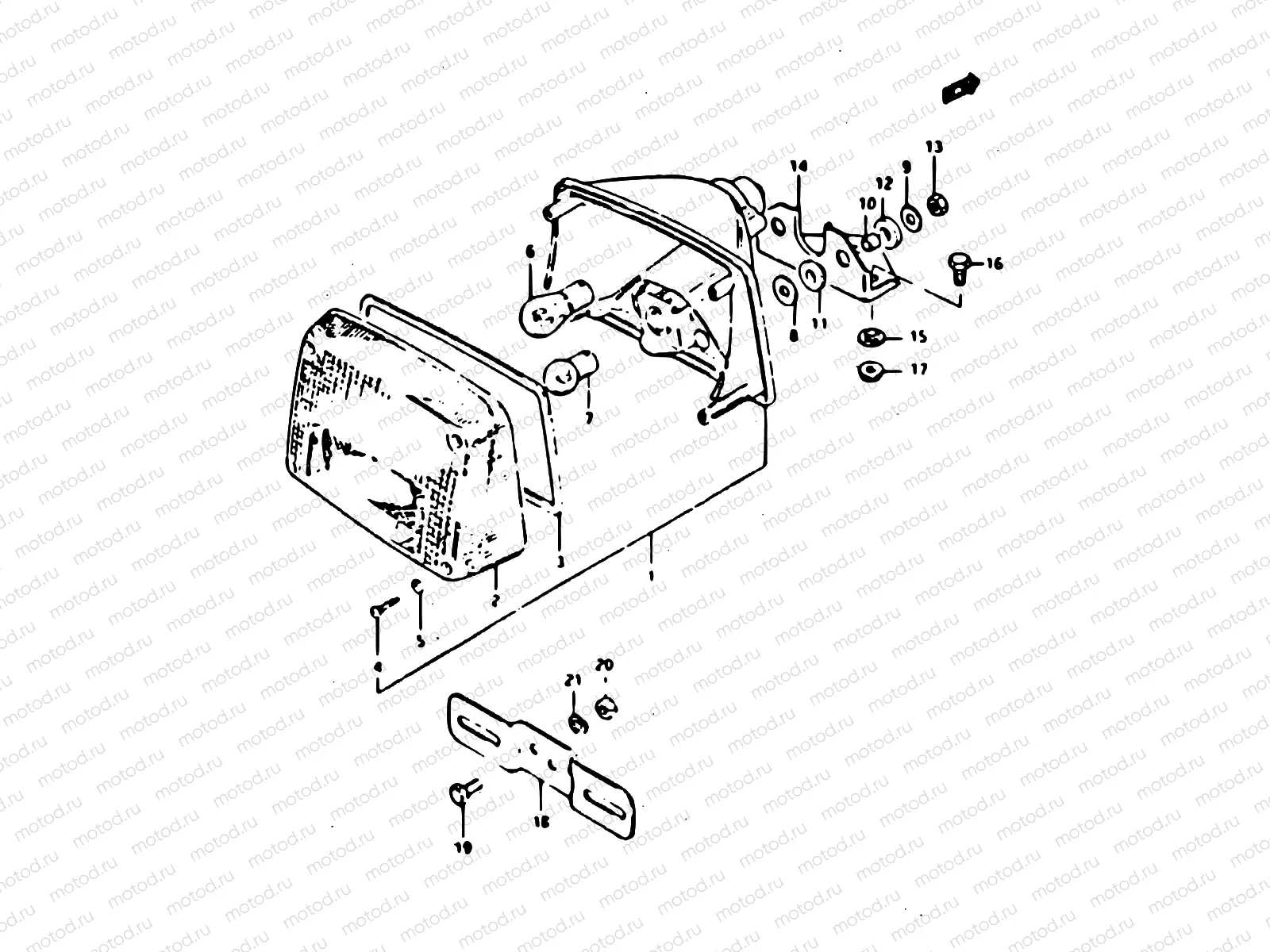43 - REAR COMBINATION LAMP (E34)