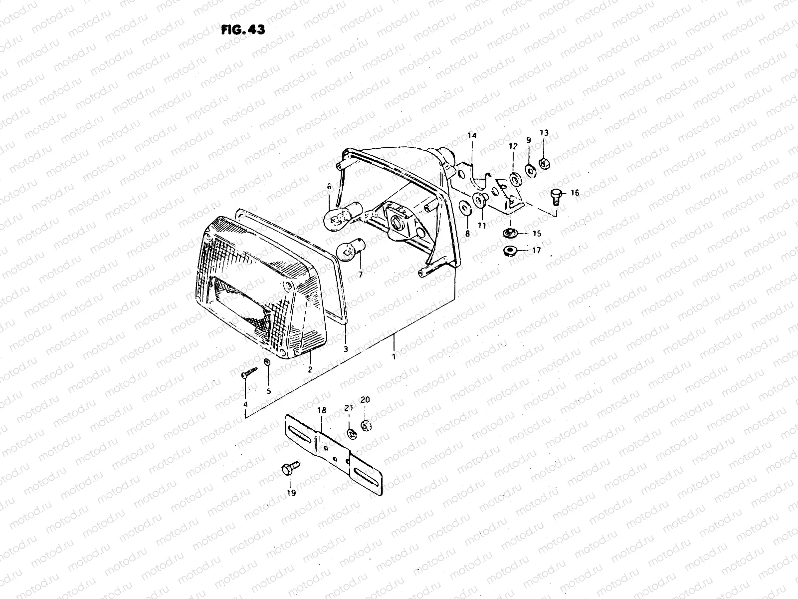 43 - REAR COMBINATION LAMP (E34)