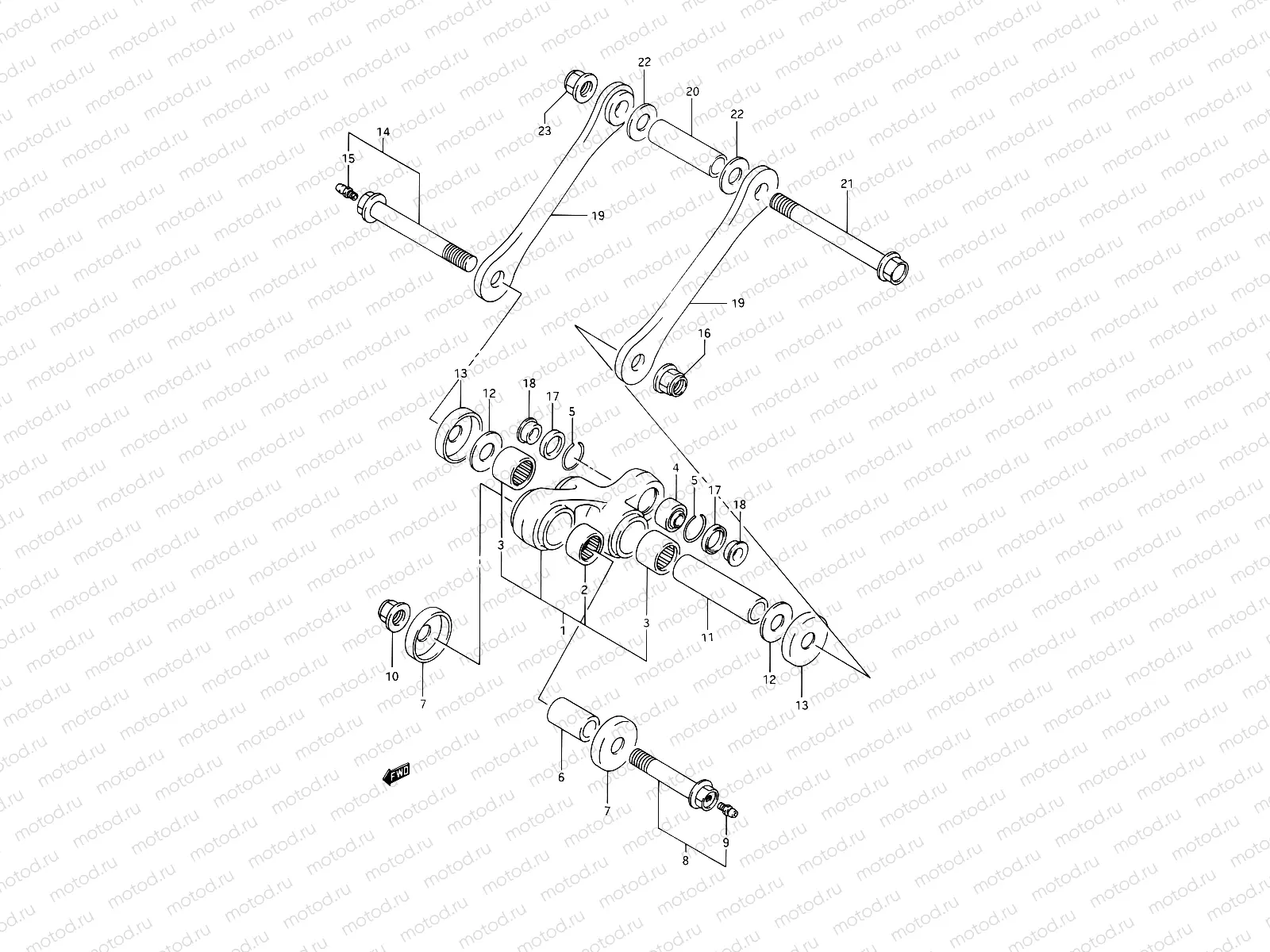 43 - REAR CUSHION LEVER