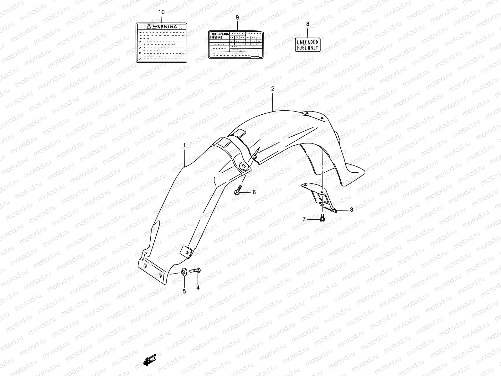 43 - REAR FENDER