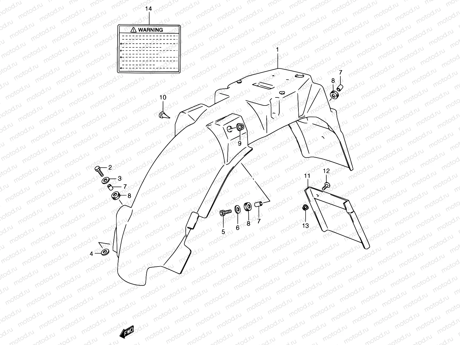 43 - REAR FENDER