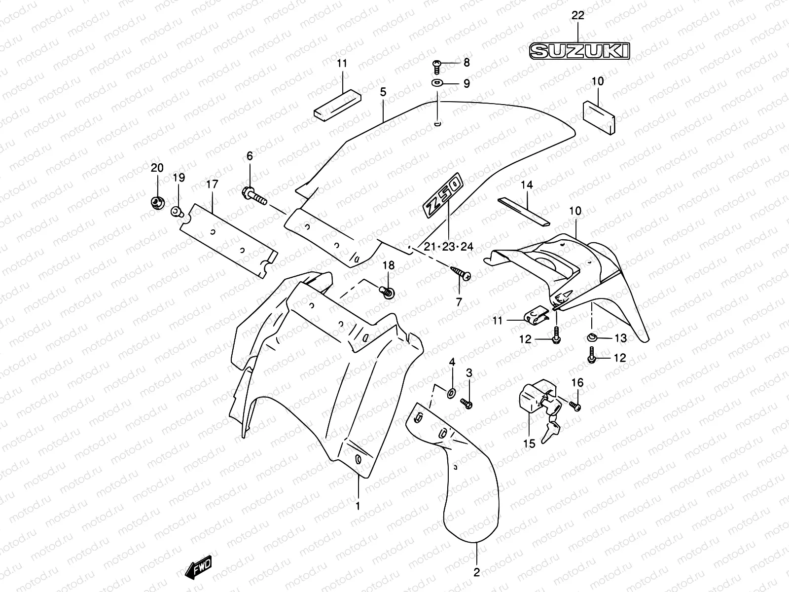 43 - REAR FENDER