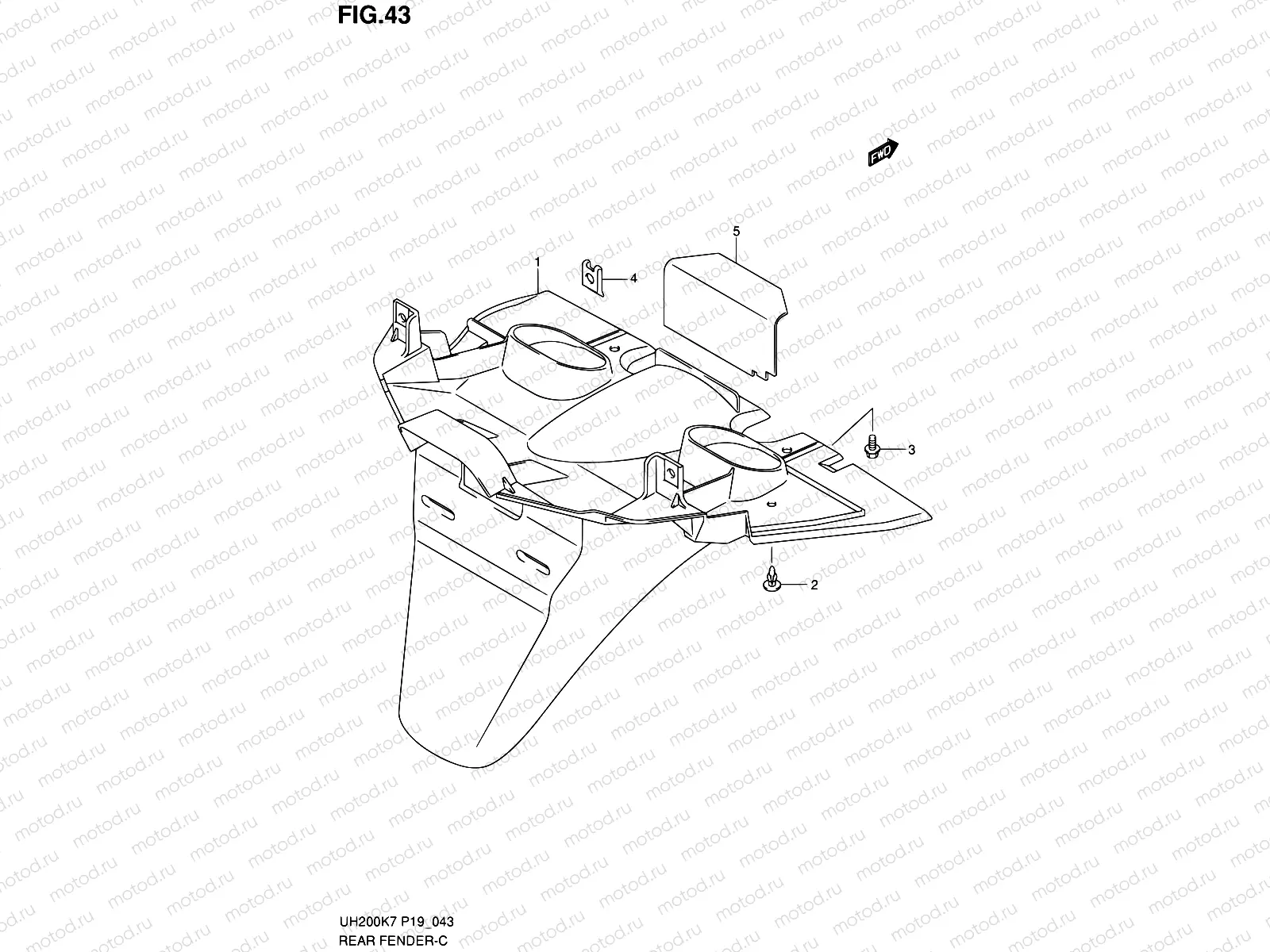 43 - REAR FENDER