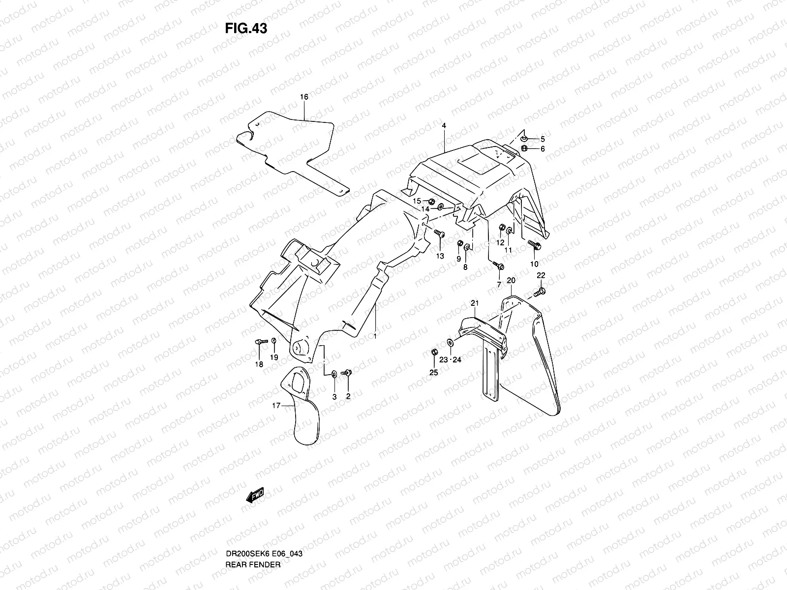 43 - REAR FENDER