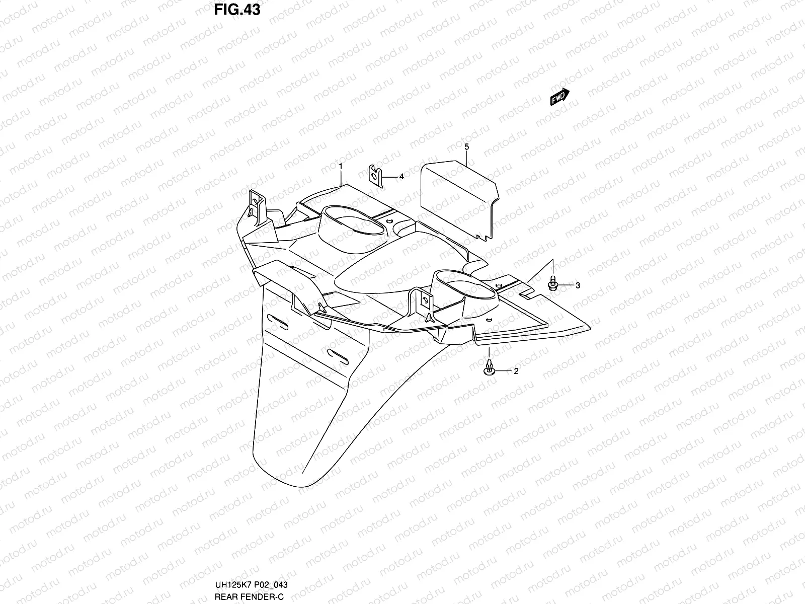 43 - REAR FENDER