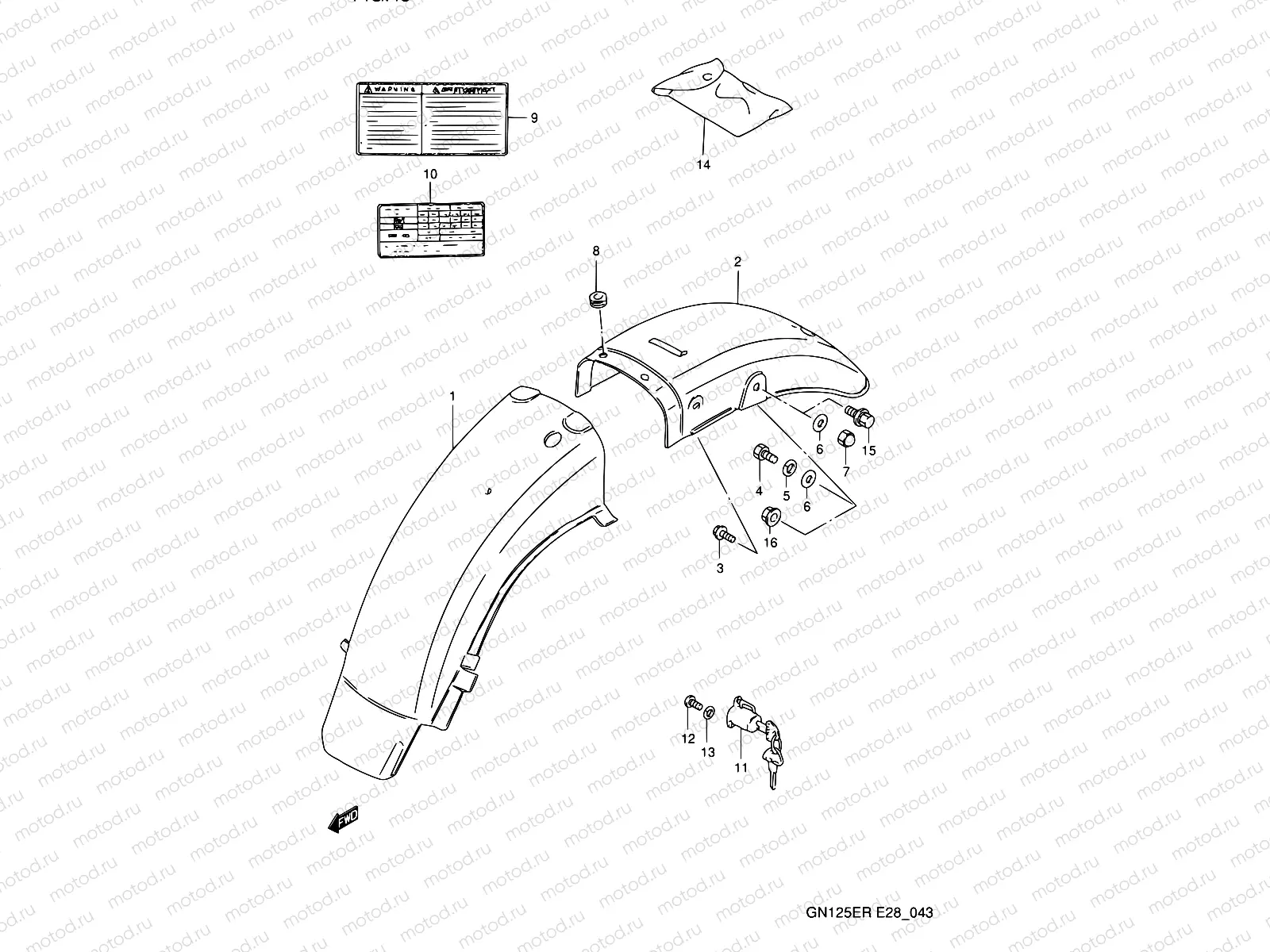 43 - REAR FENDER