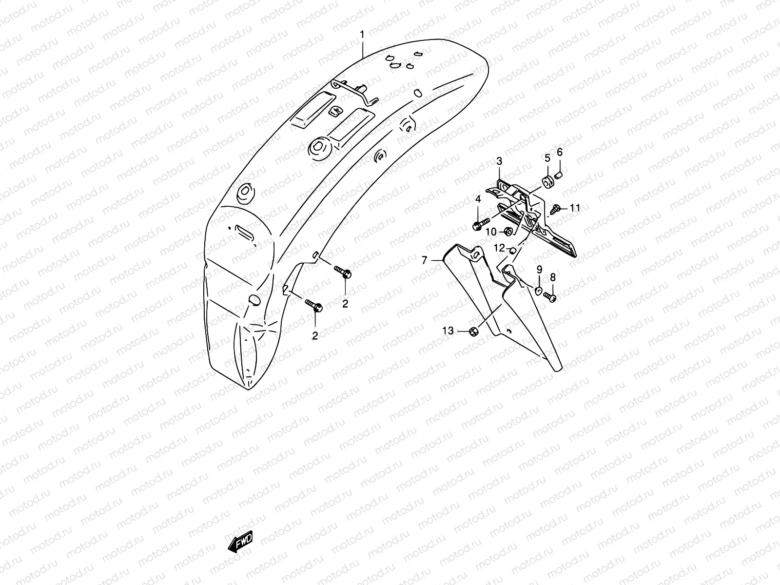 43 - REAR FENDER