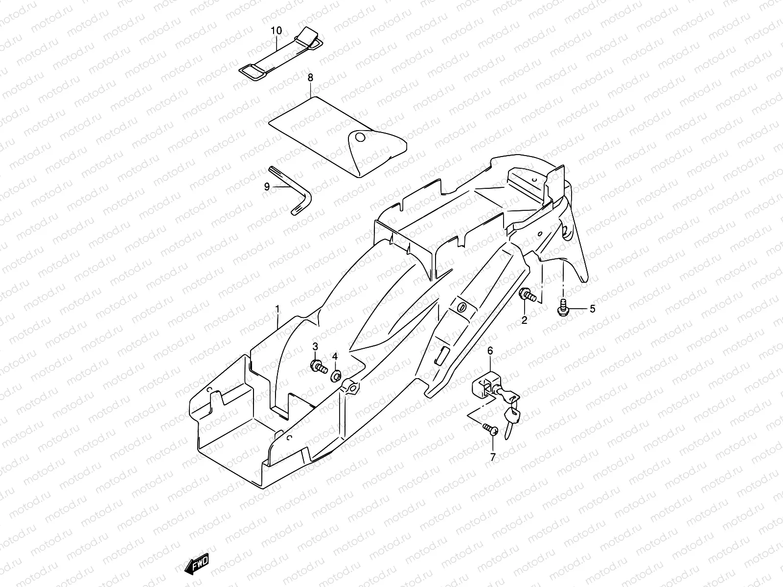 43 - REAR FENDER