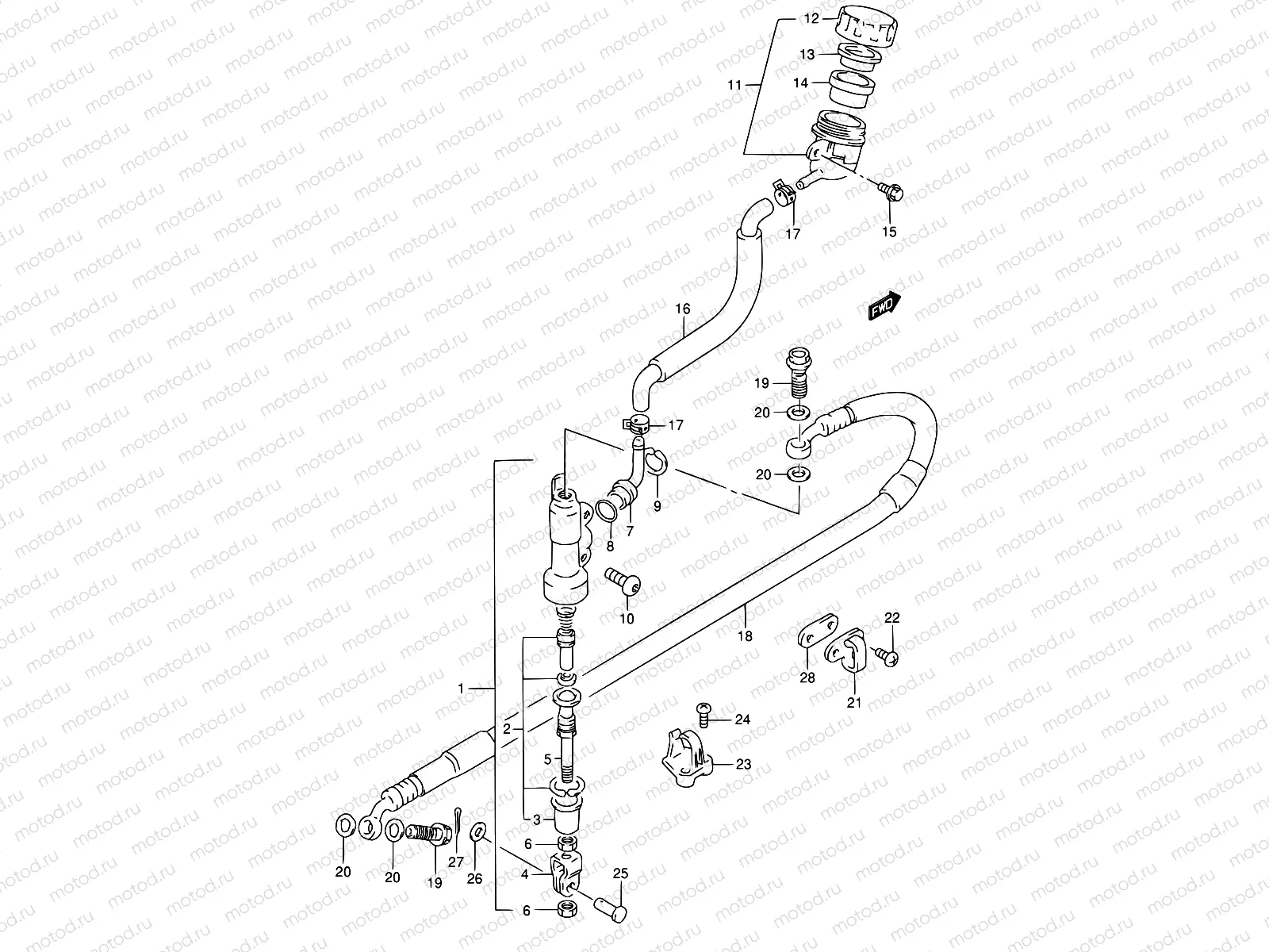 43 - REAR MASTER CYLINDER