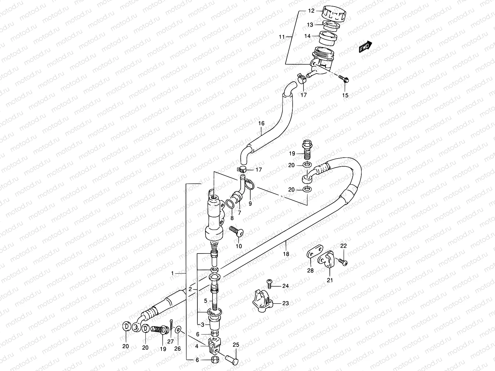 43 - REAR MASTER CYLINDER