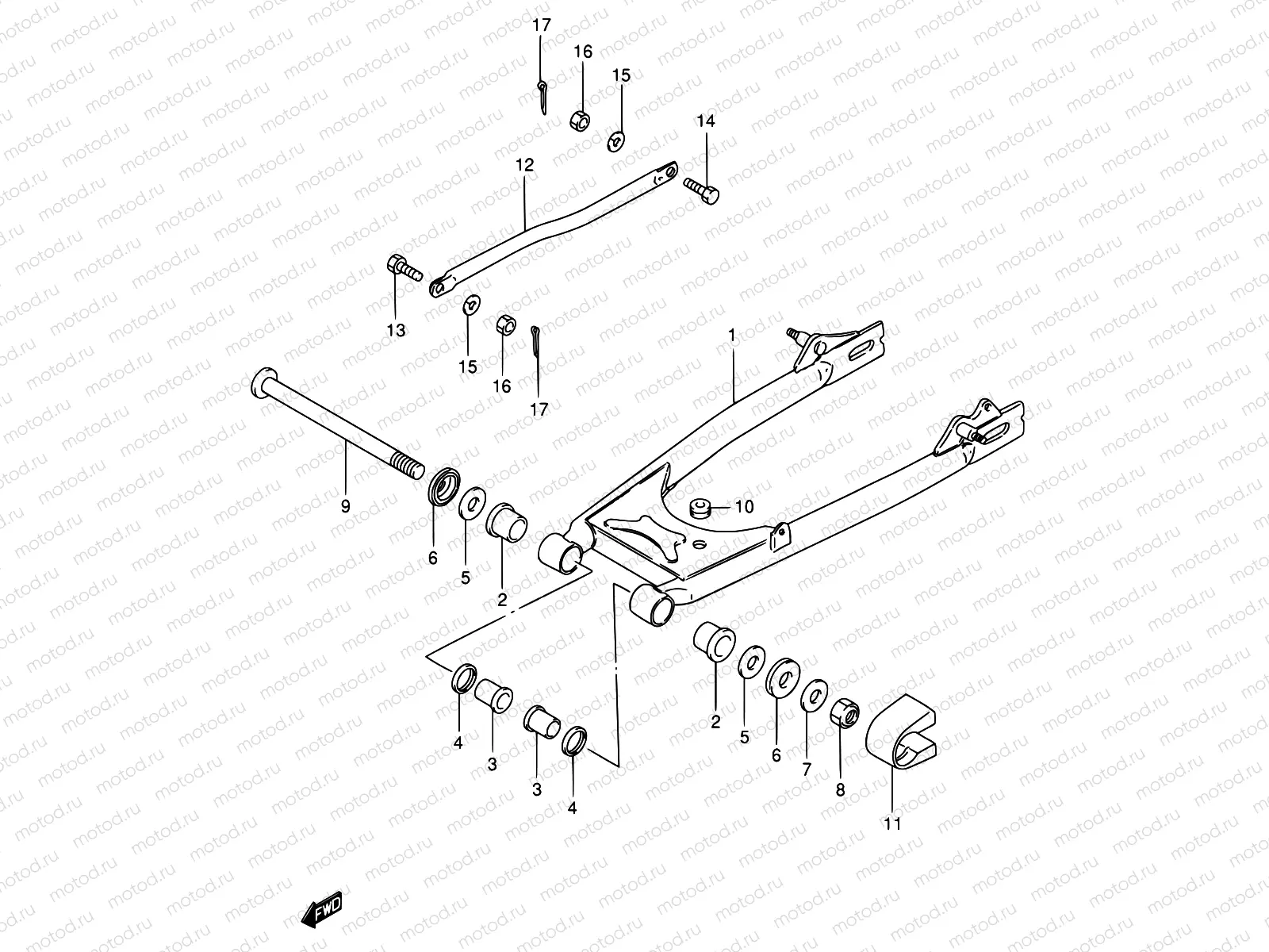 43 - REAR SWINGING ARM
