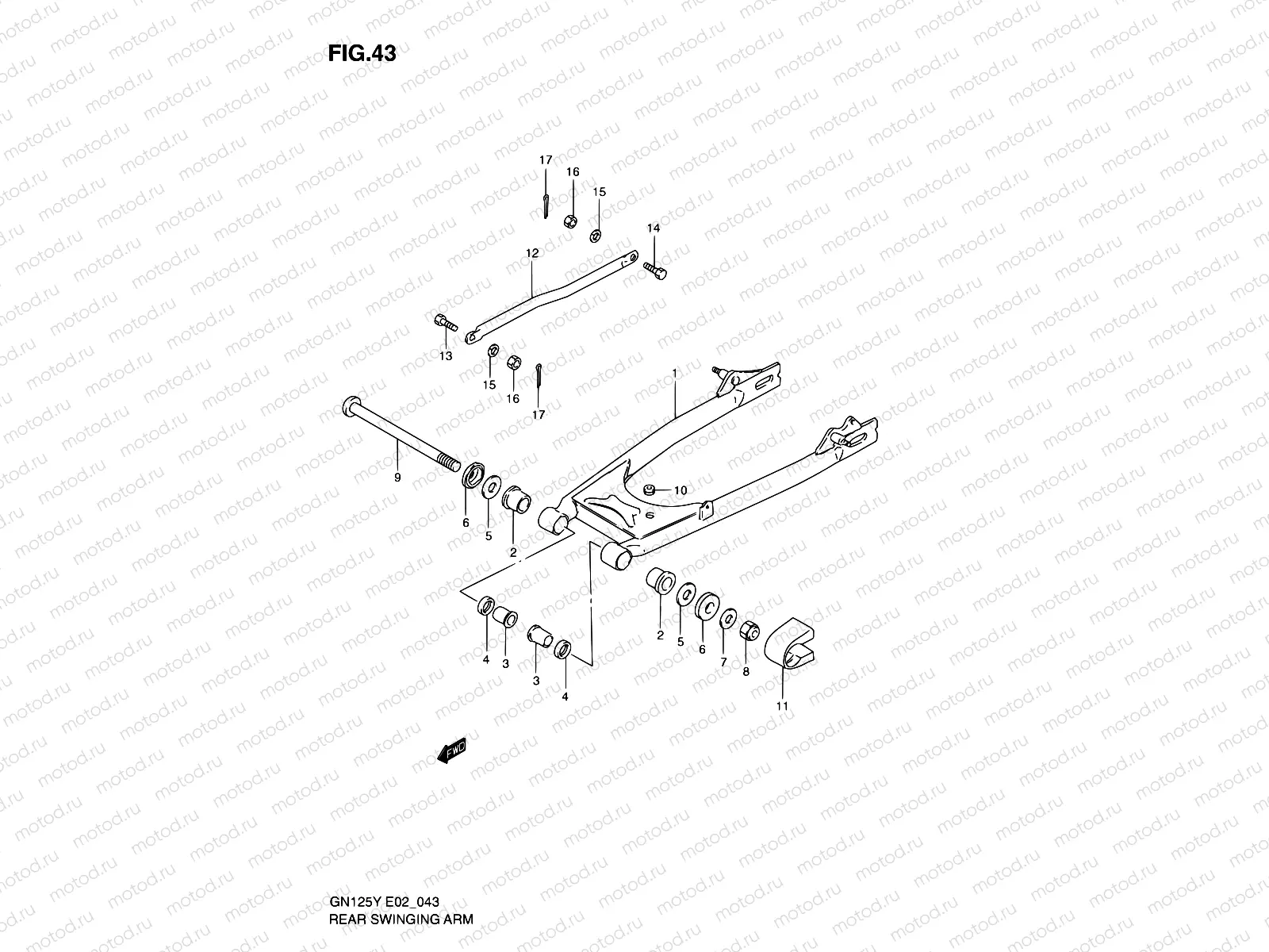 43 - REAR SWINGING ARM