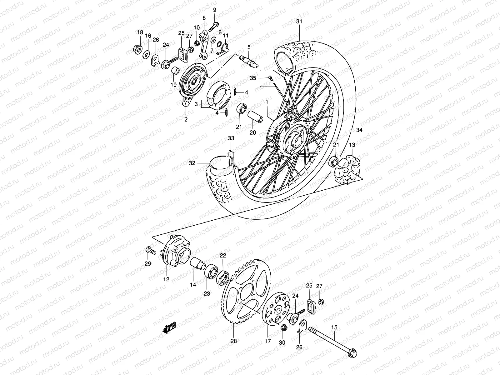 43 - REAR WHEEL