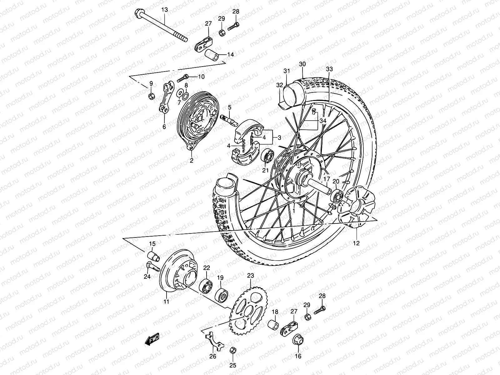 43 - REAR WHEEL (E94,P09,P48)