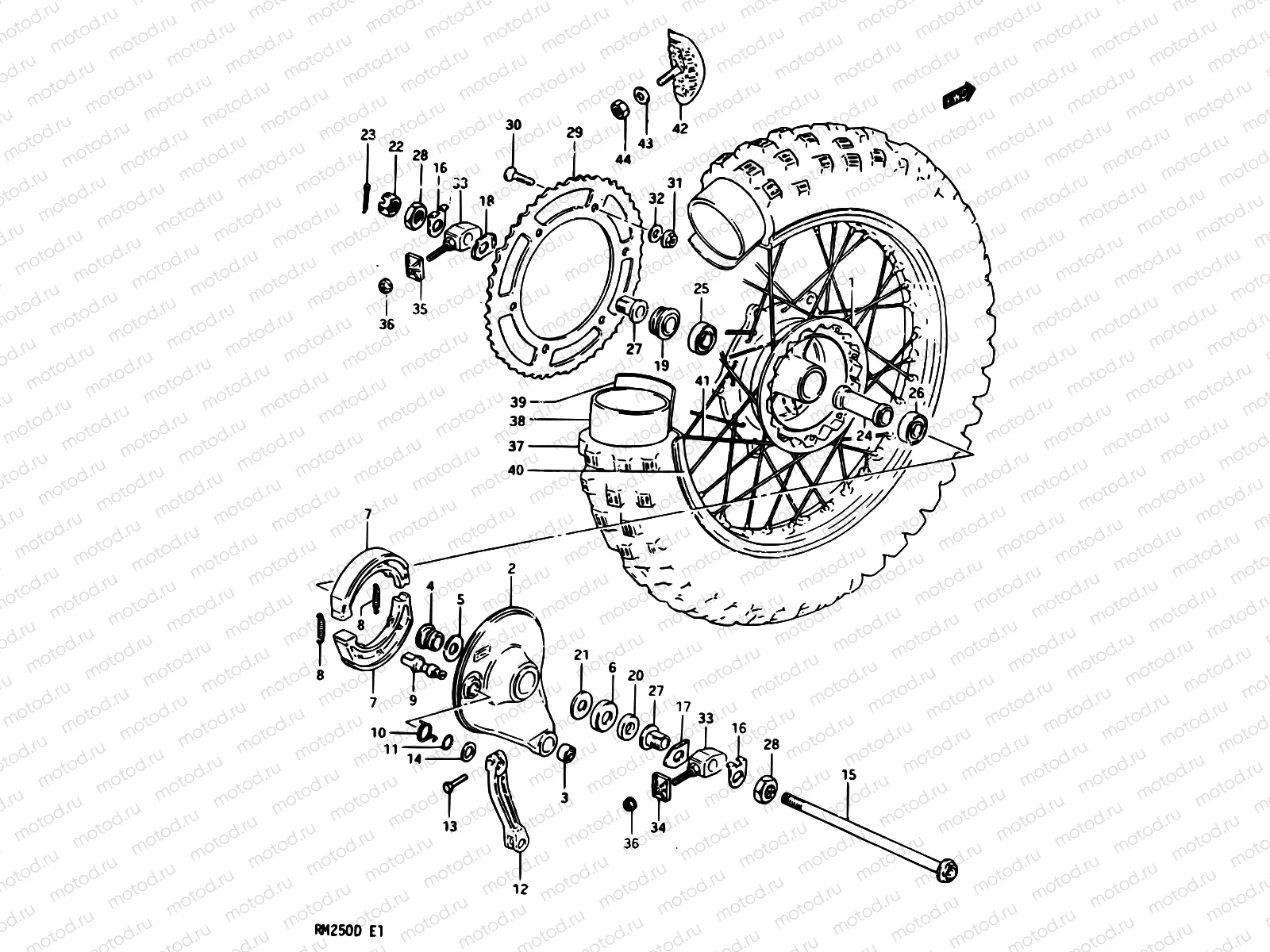43 - REAR WHEEL MODEL Z