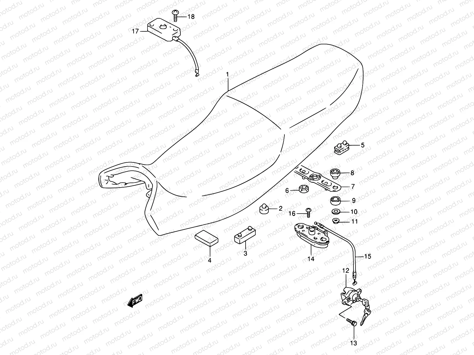 43 - SEAT (MODEL K/L/M/N/P/R)