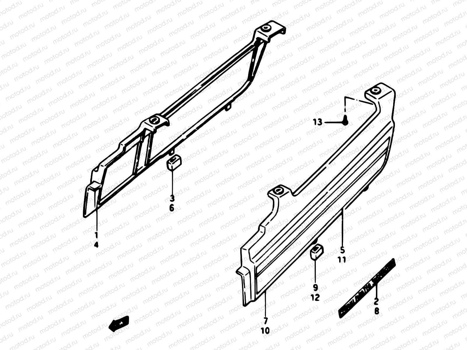 43 - SEAT MOLDING (MODEL E)