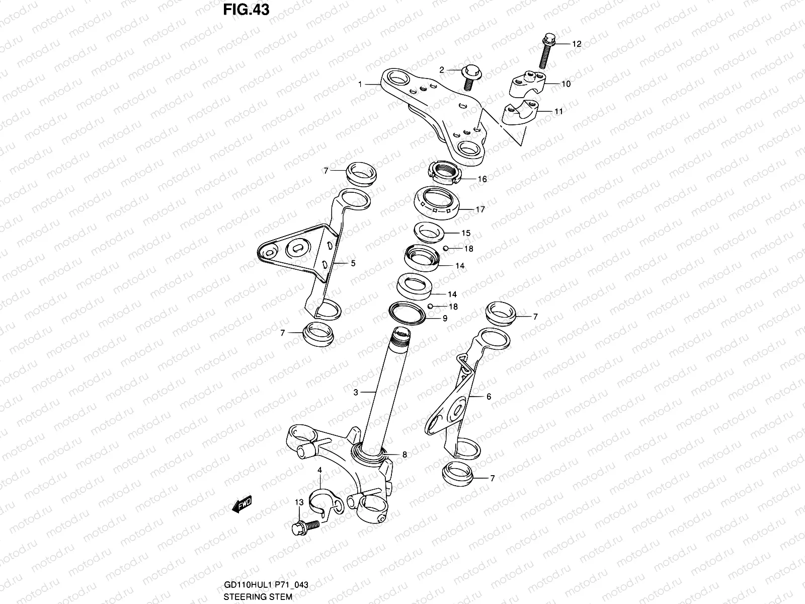 43 - STEERING STEM