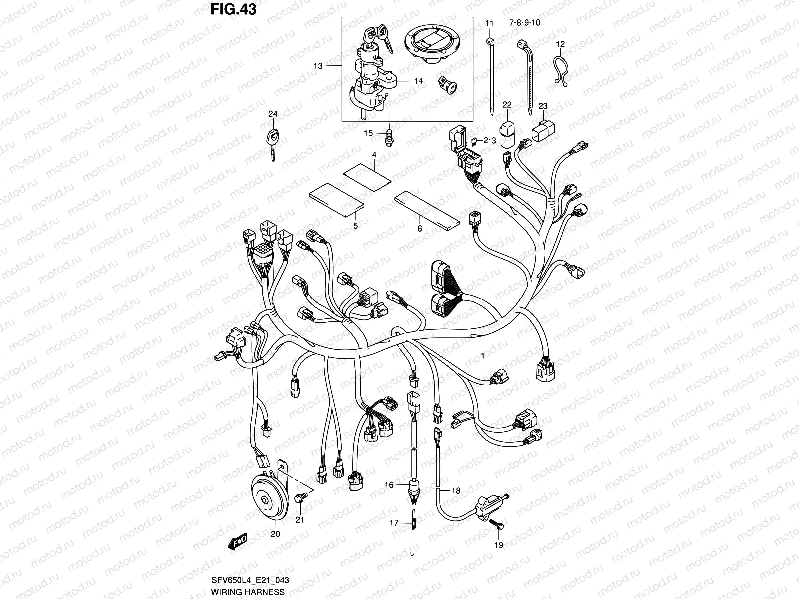 43 - WIRING HARNESS (SFV650L4 E21)