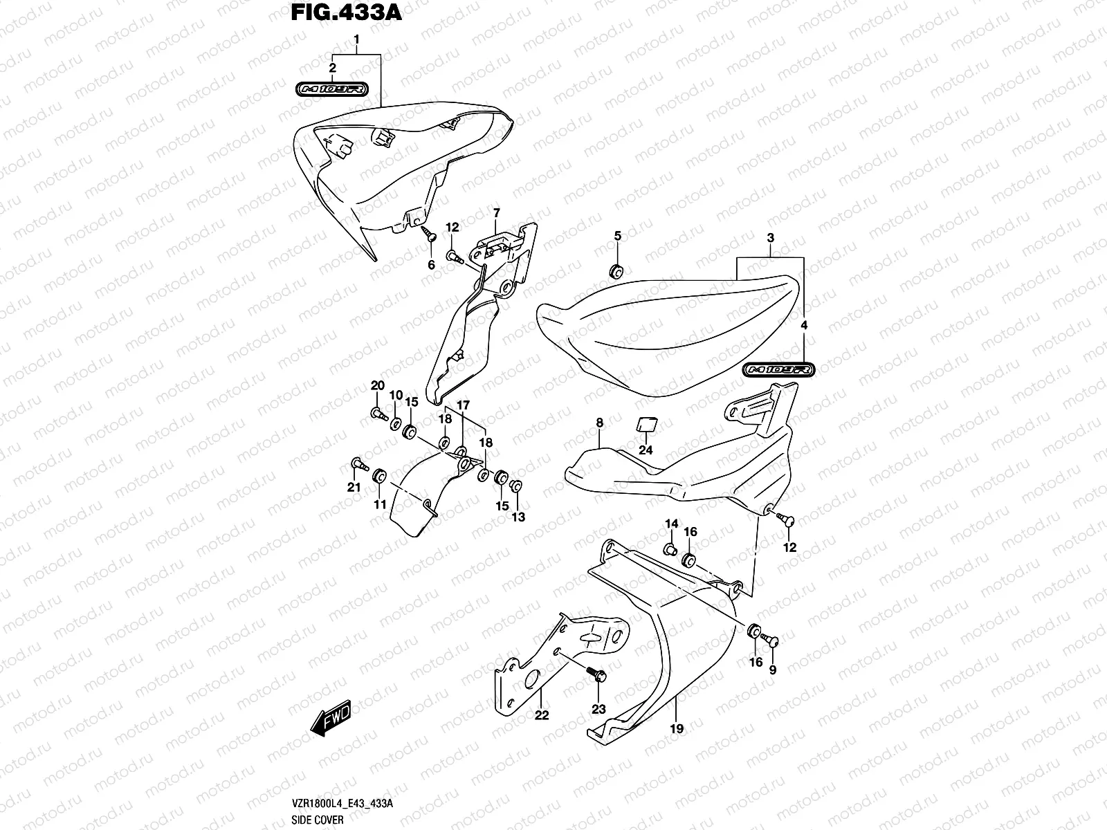 433A - SIDE COVER (VZR1800L4 E43)