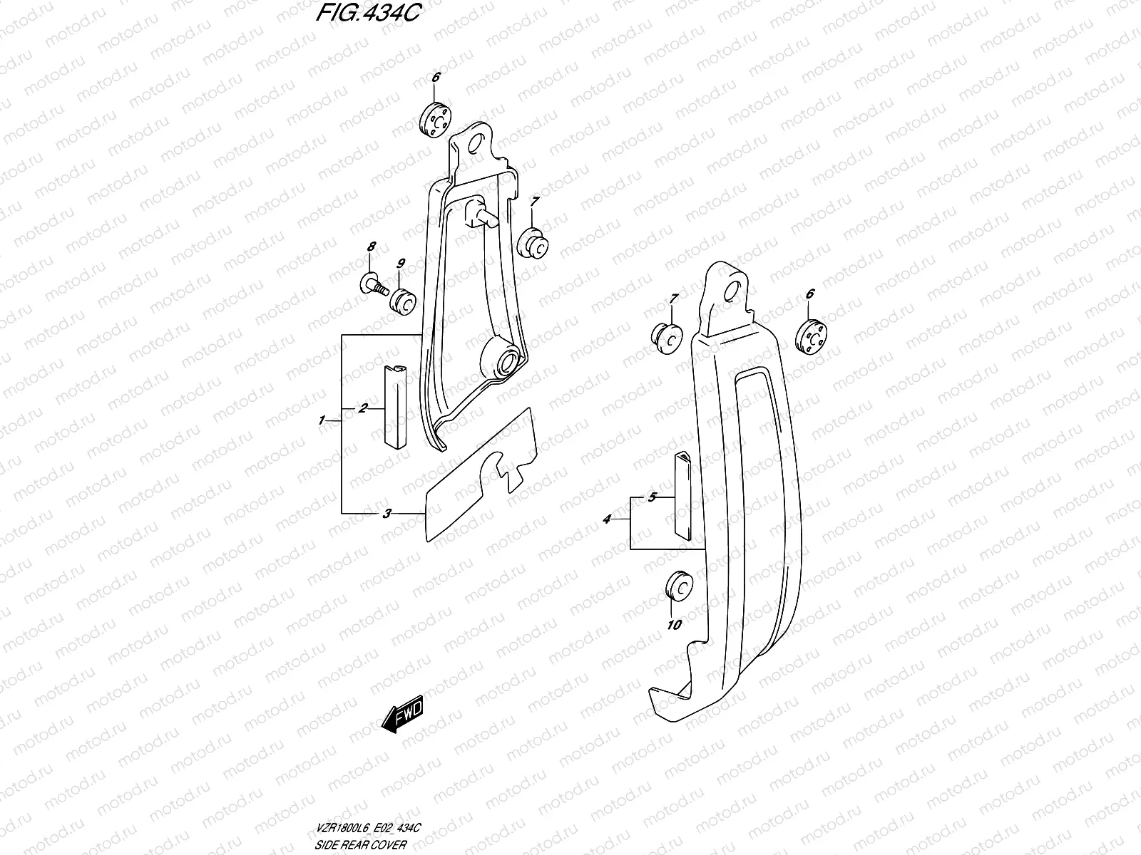 434C - SIDE REAR COVER (VZR1800BZL6 E19)