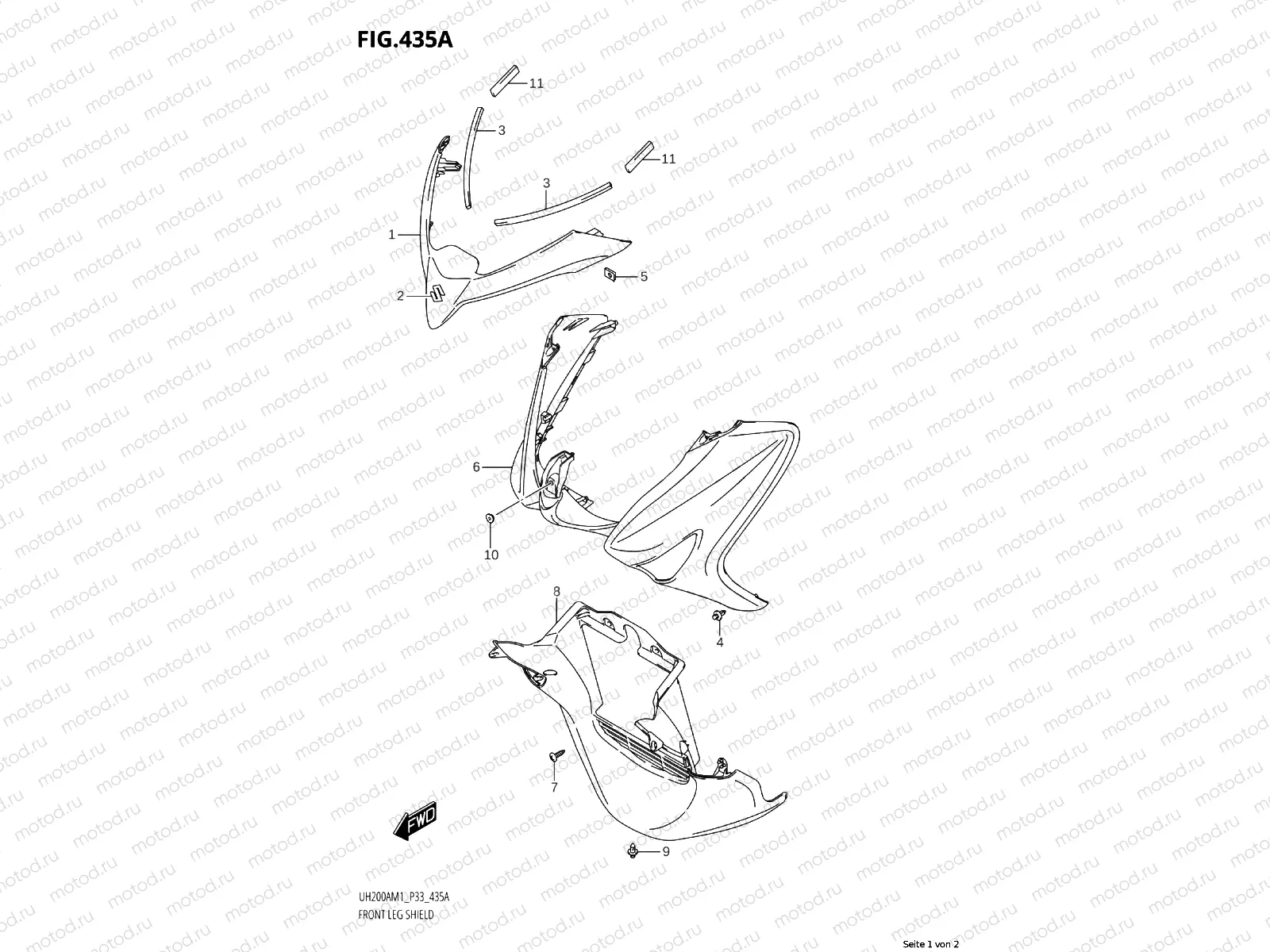 435A - FRONT LEG PANEL