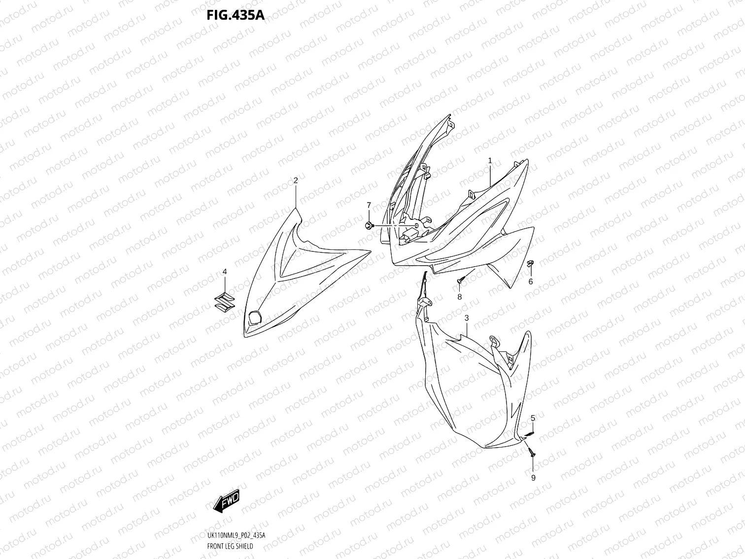 435A - FRONT LEG SHIELD