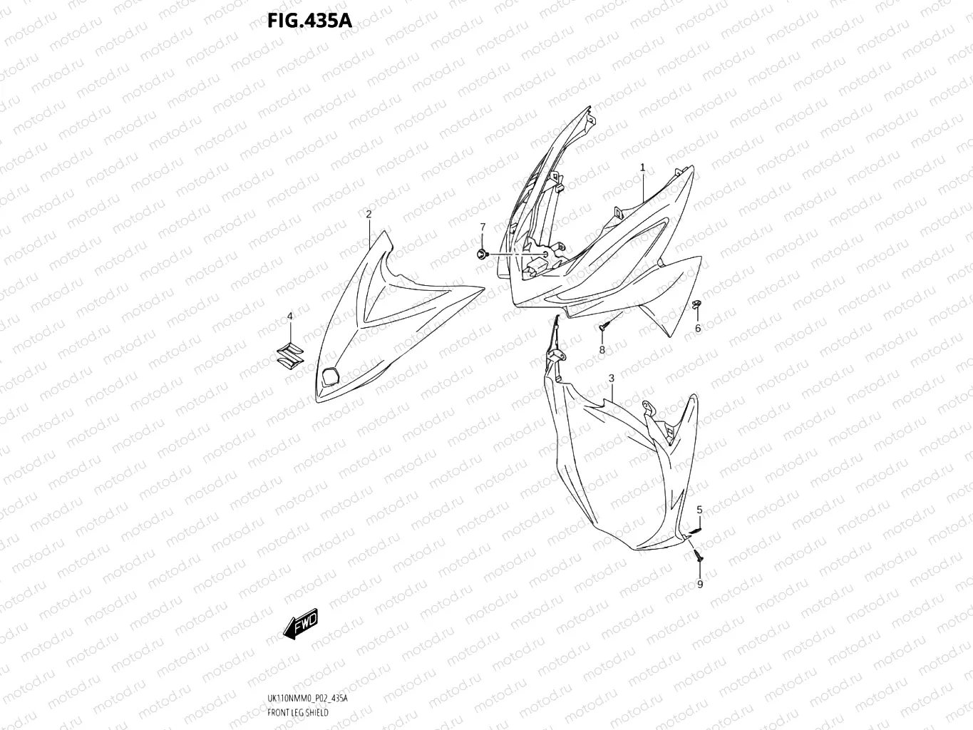 435A - FRONT LEG SHIELD