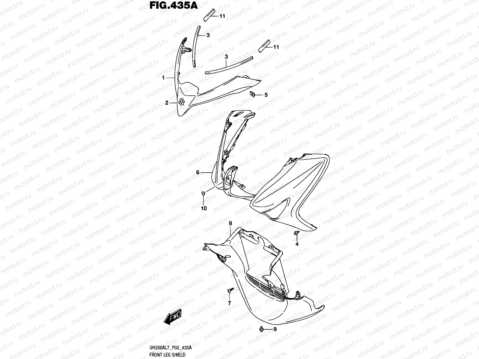 435A - FRONT LEG SHIELD