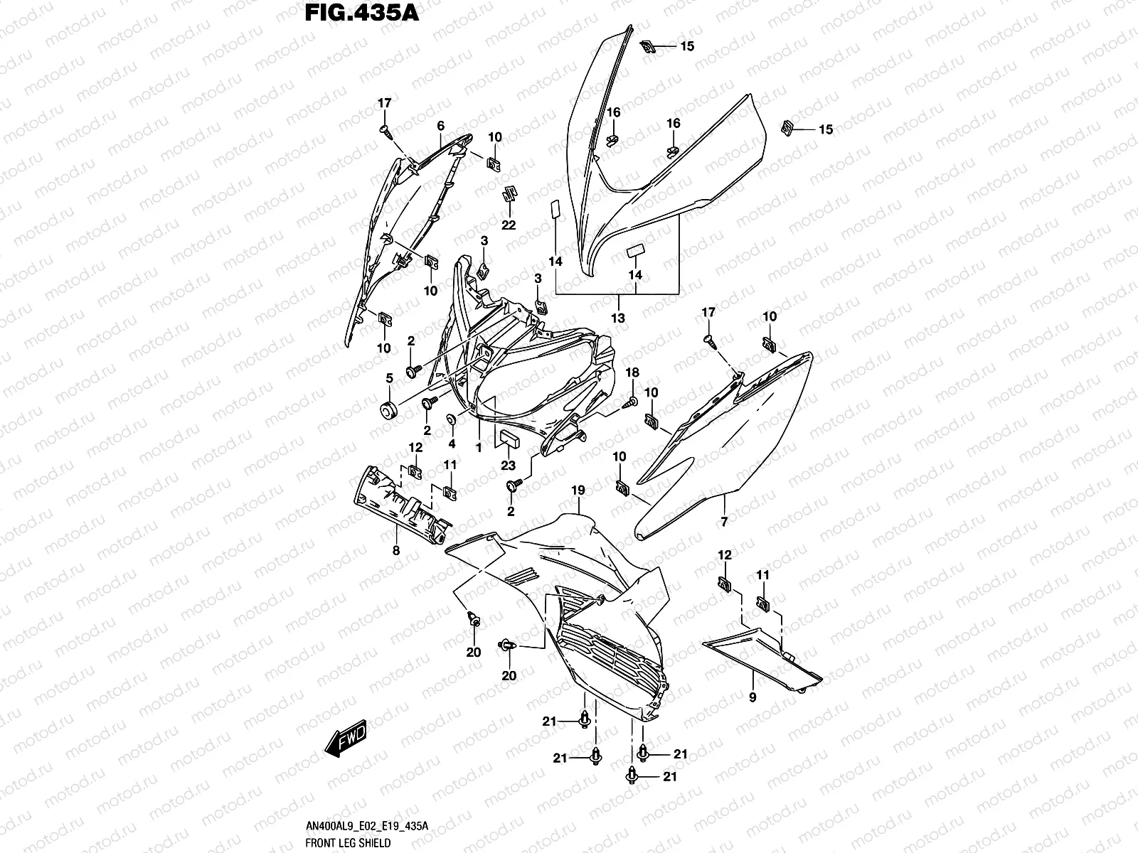 435A - FRONT LEG SHIELD