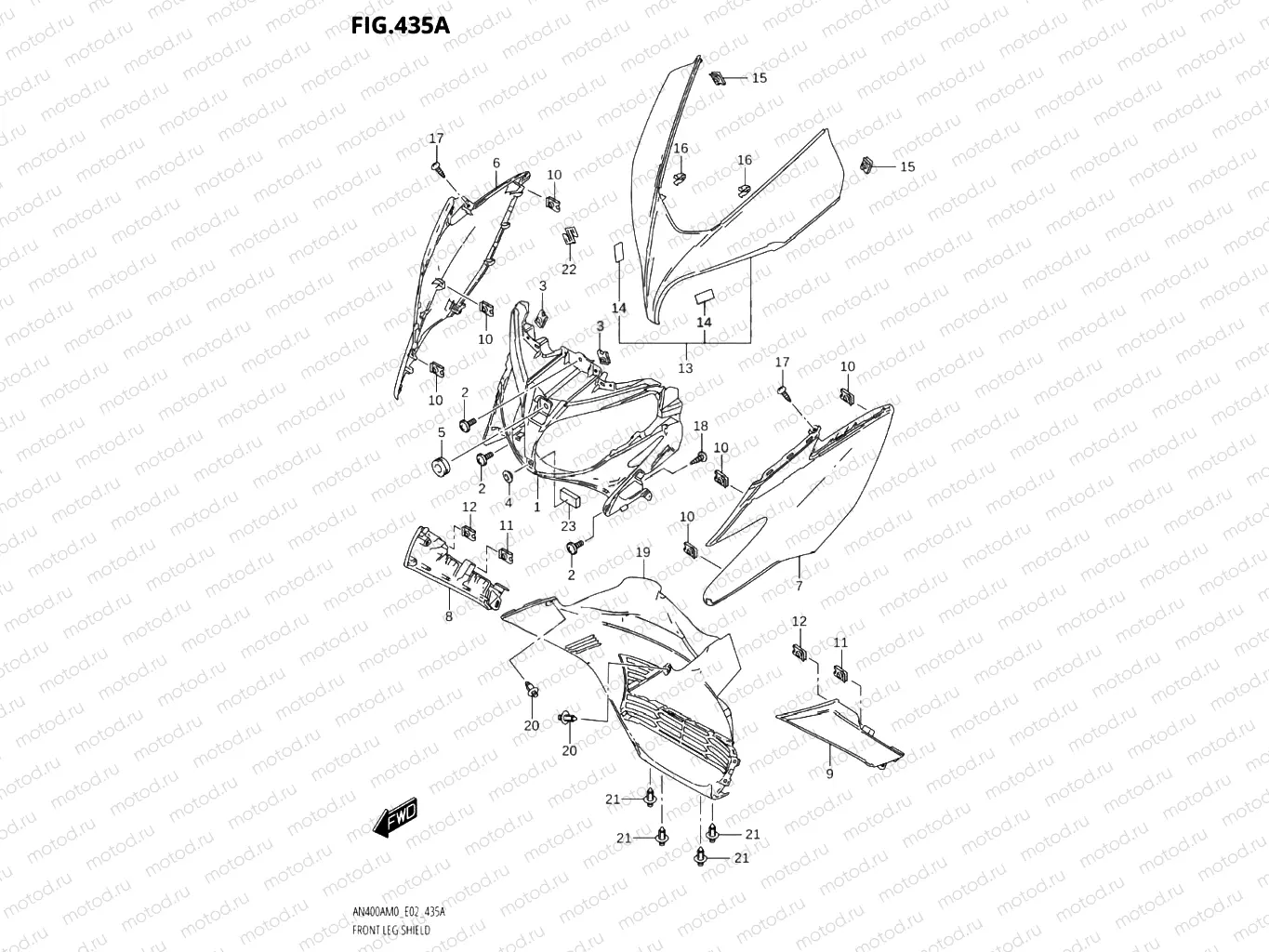 435A - FRONT LEG SHIELD
