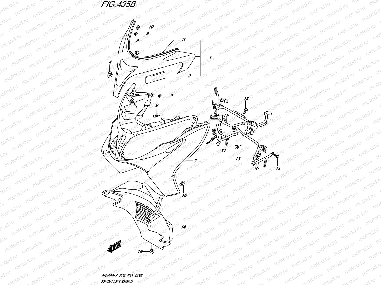 435B - FRONT LEG SHIELD (AN400ZAL5 E28)