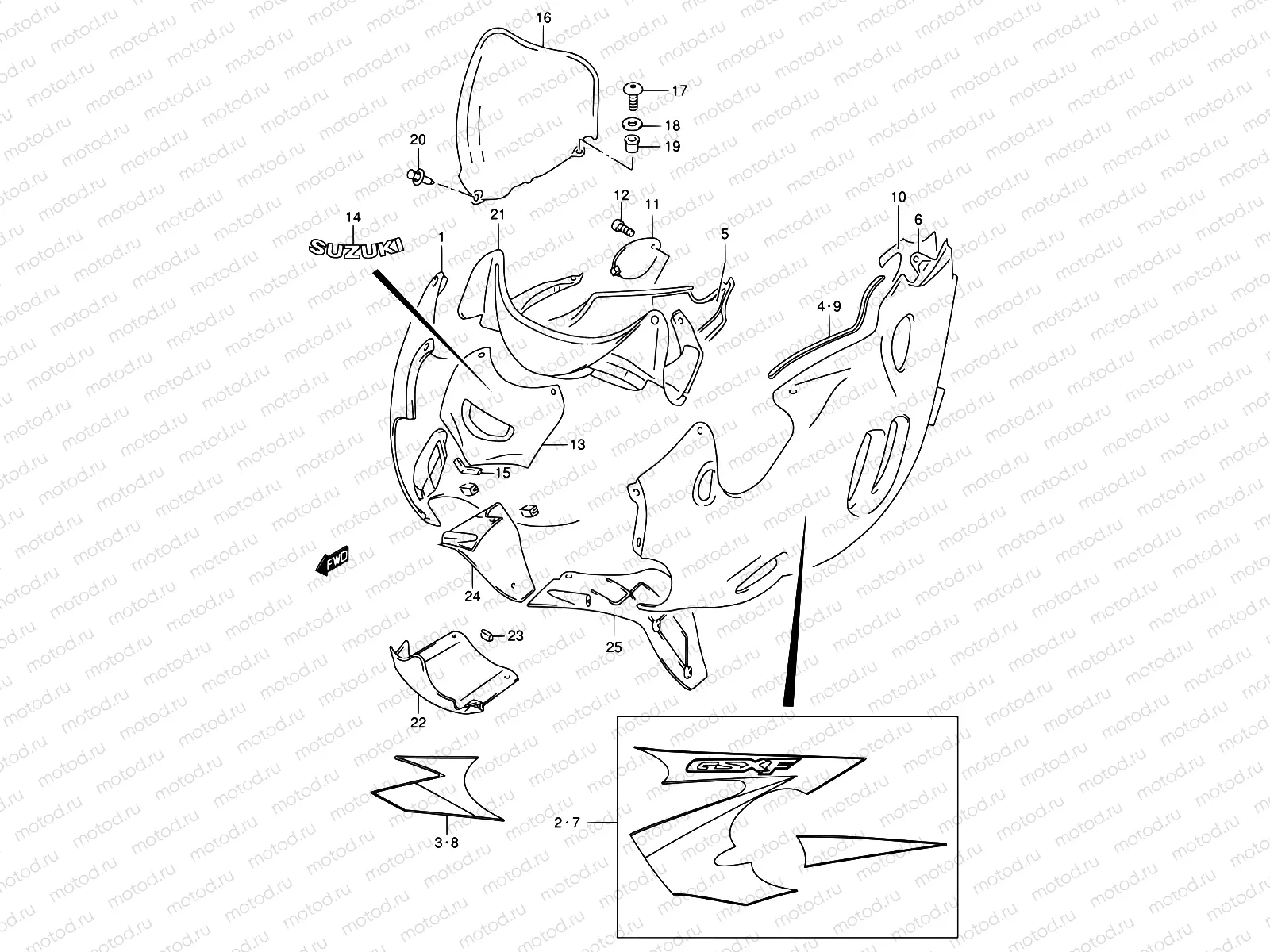 43A - COWLING BODY (MODEL K5)