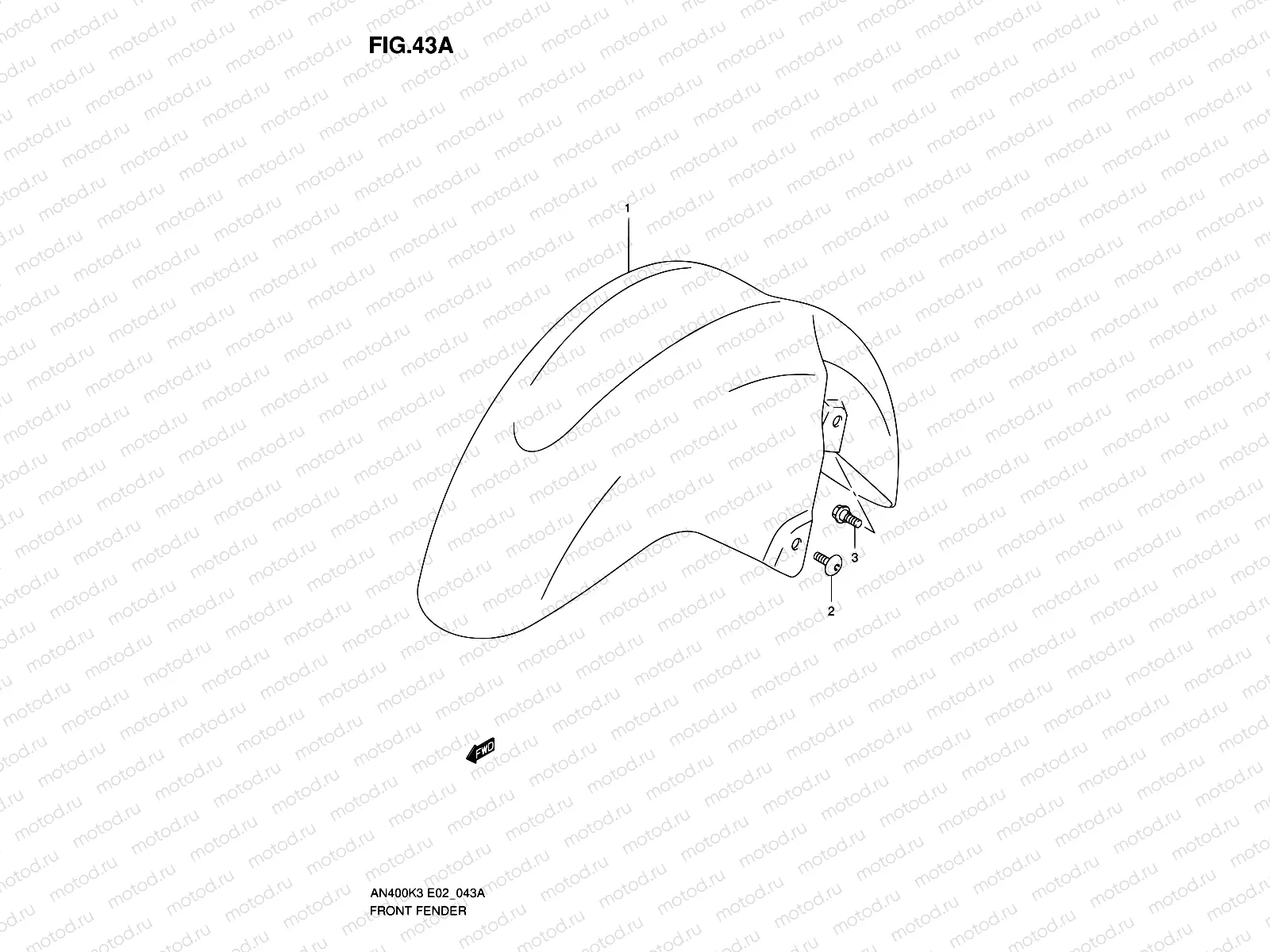 43A - FRONT FENDER (AN400SK5/SK6)