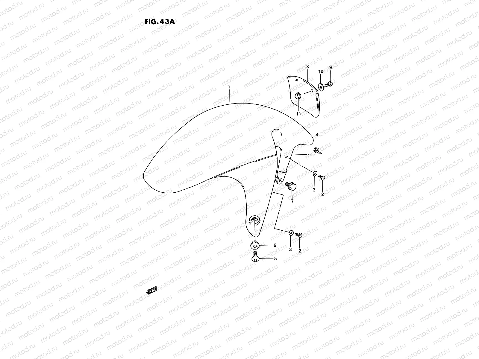 43A - FRONT FENDER (MODEL R/S)