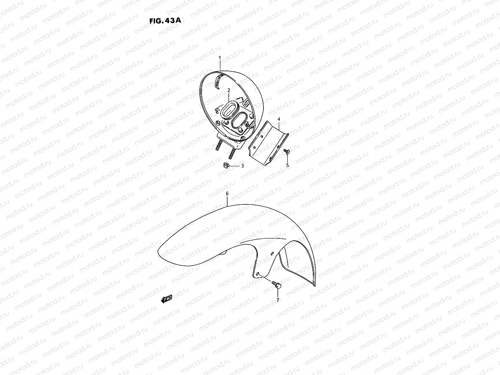 43A - FRONT FENDER (MODEL S)