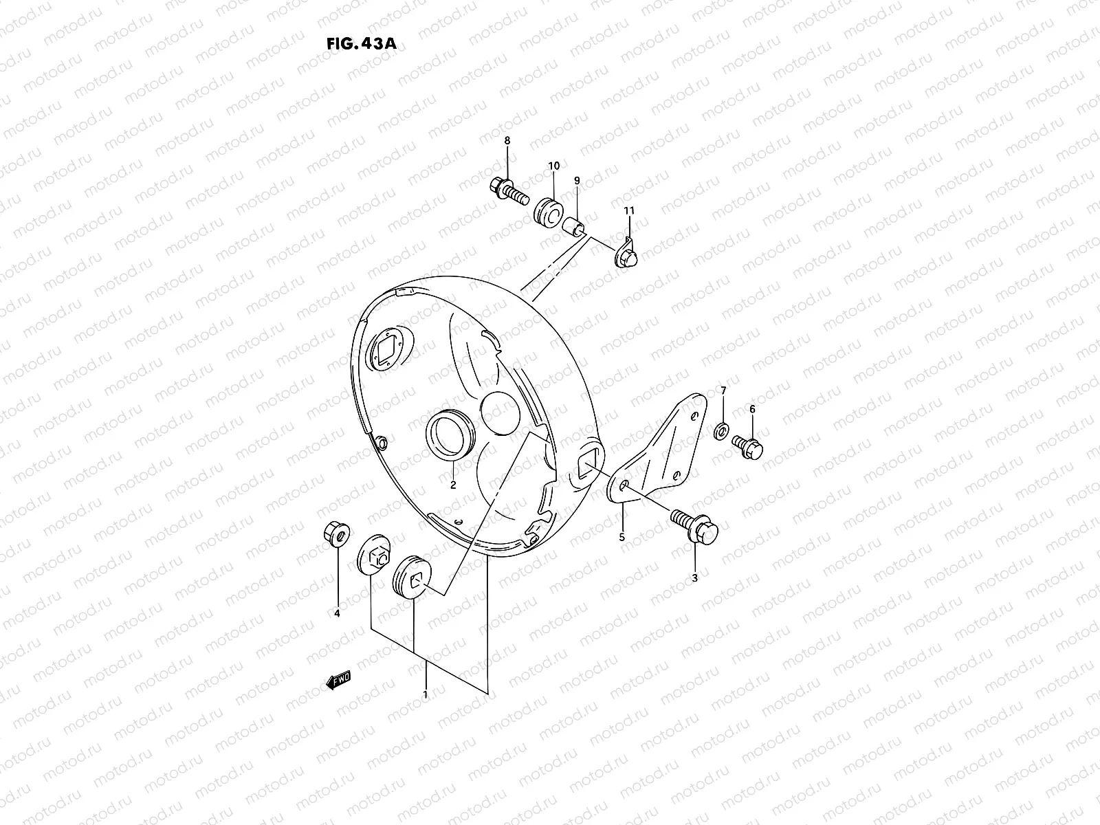 43A - HEADLAMP HOUSING (MODEL R)