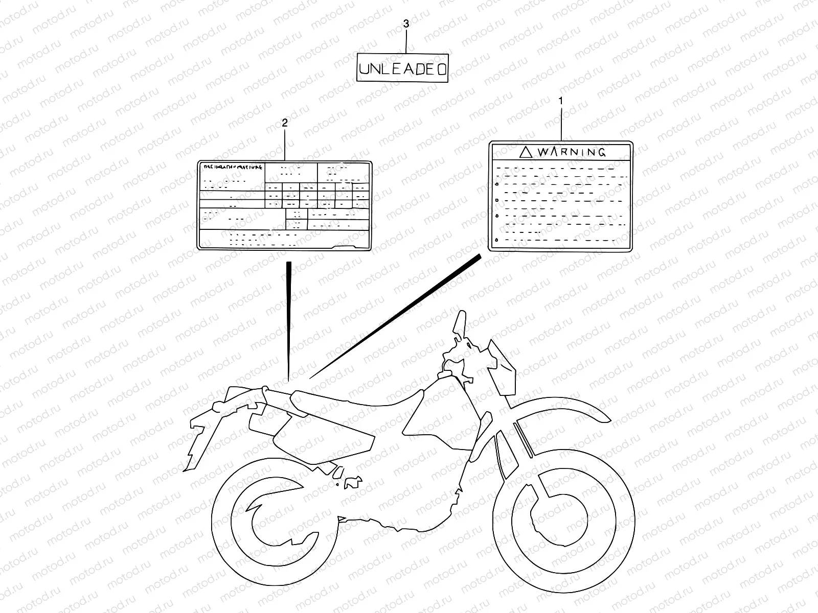 43A - LABEL (MODEL T/V/W/X)