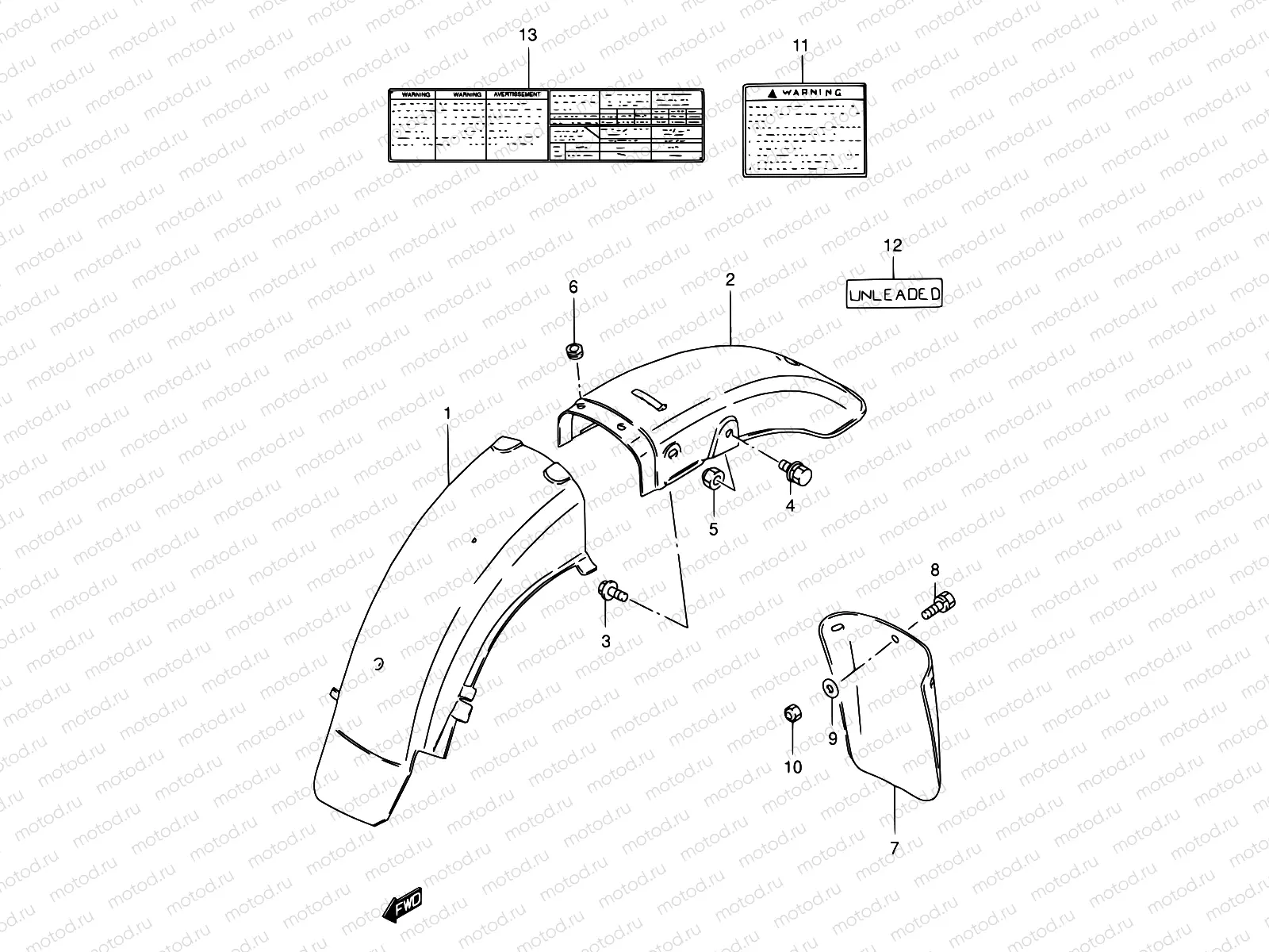 43A - REAR FENDER (MODEL Y)