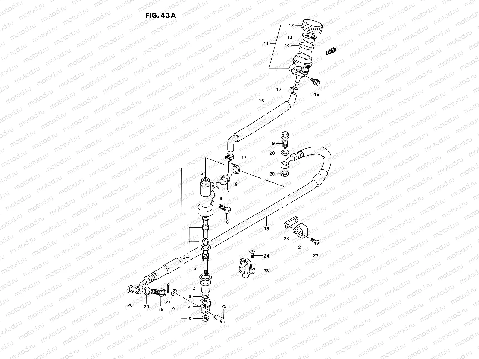 43A - REAR MASTER CYLINDER (MODEL L)
