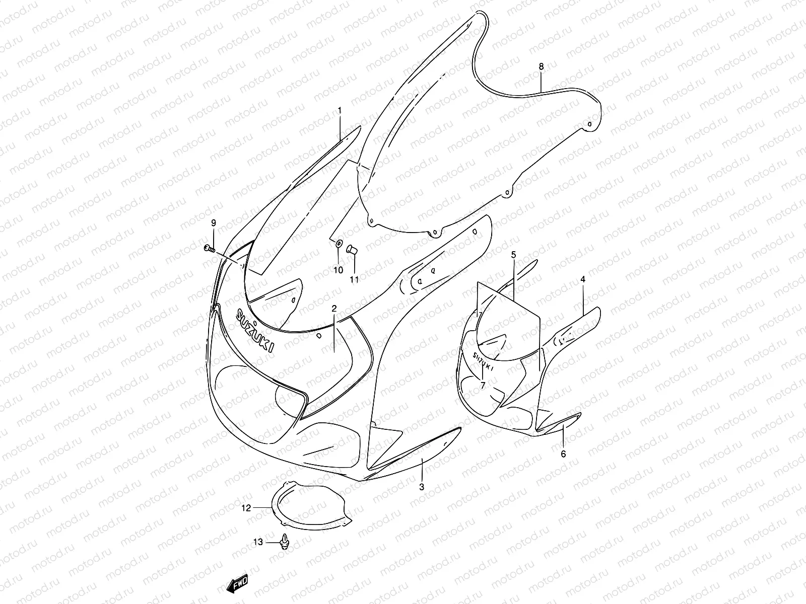 43B - COWLING BODY (MODEL W)