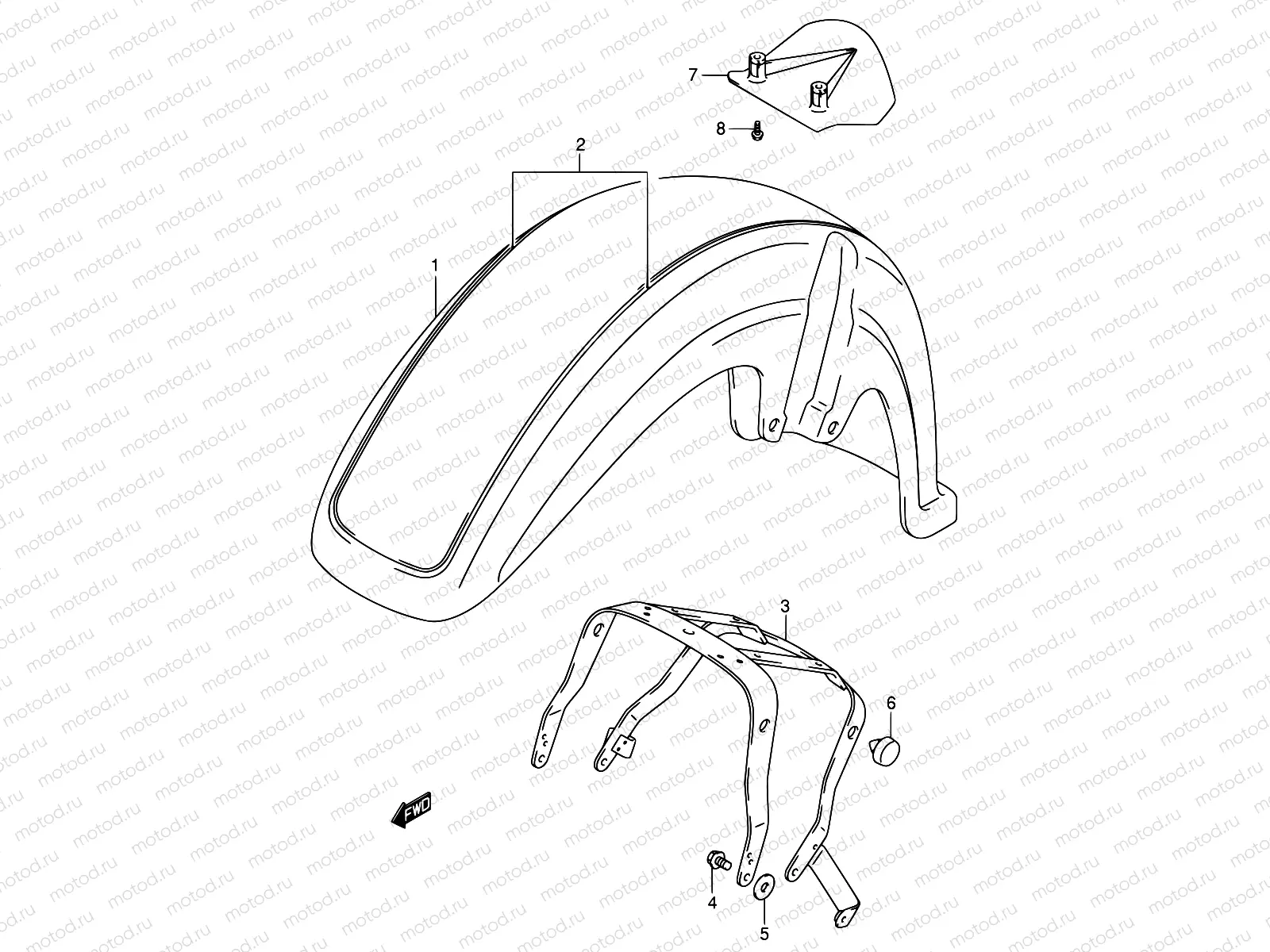 43B - FRONT FENDER (MODEL K3)