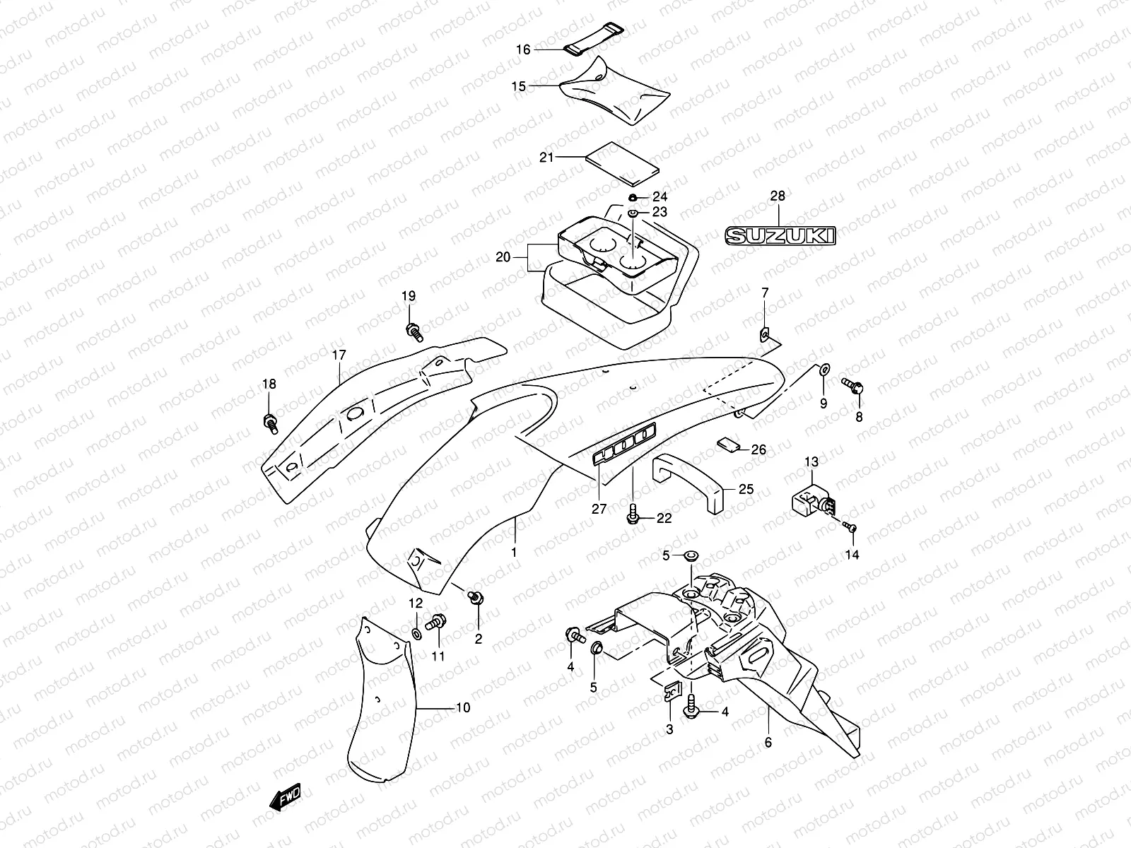 43B - REAR FENDER (MODEL K4)