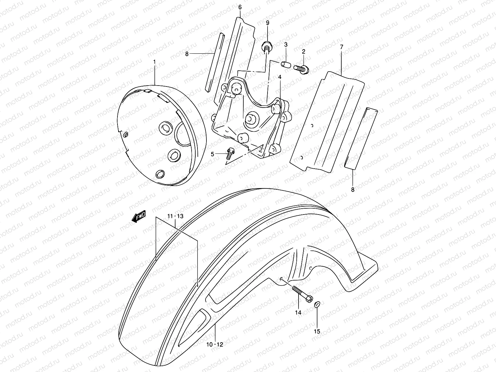 43C - FRONT FENDER (MODEL K3/K4)