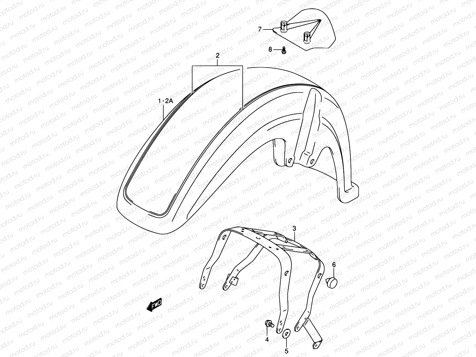 43C - FRONT FENDER (VL800K4/K5)